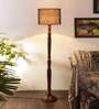Blue Jute Wooden floor Lamp