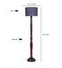 Blue Jute Wooden floor Lamp