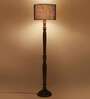 Blue Jute Wooden floor Lamp