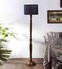 Blue Jute Wooden floor Lamp