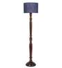 Blue Jute Wooden floor Lamp