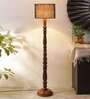 Blue Jute Wooden floor Lamp