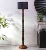 Blue Jute Wooden floor Lamp