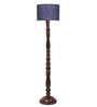 Blue Jute Wooden floor Lamp