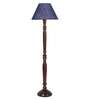 Blue Jute Conical wooden floor lamp