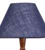 Blue Jute Conical wooden floor lamp