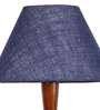 Blue Jute Conical wooden floor lamp