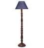 Blue Jute Conical wooden floor lamp
