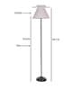 Porco Grey Cotton Shade Club Floor Lamp With Iron Base
