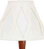 Curtain Pleated off white cotton Wooden Floor Lamp