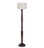 Devansh Drum Designer White Jute Shade Floor Lamp with Brown Base
