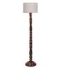 Grey Cotton Wooden floor Lamp