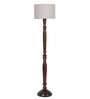 Grey Cotton Wooden floor Lamp