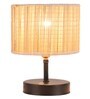 Klimt Beige Bamboo Shade Night Lamp With Iron Base