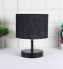 Devansh Iron  Table Lamp With Black Jute Shade