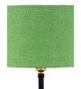 Devansh Iron  Table Lamp With Green Jute Shade