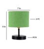 Devansh Iron  Table Lamp With Green Jute Shade