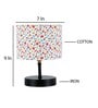 Devansh Iron  Table Lamp With Multicolor  Cotton  Shade