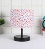 Devansh Iron  Table Lamp With Multicolor  Cotton  Shade