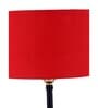 Devansh Iron  Table Lamp With Red Cotton  Shade