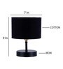 Devansh Iron Table Lamp With Black Cotton  Shade