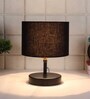 Devansh Iron Table Lamp With Black Cotton  Shade