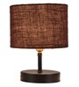 Devansh Iron Table Lamp With Brown Jute Shade