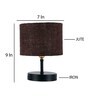 Devansh Iron Table Lamp With Brown Jute Shade