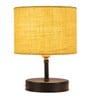 Devansh Iron Table Lamp With Yellow Jute Shade