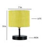 Devansh Iron Table Lamp With Yellow Jute Shade