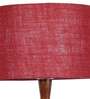 Maroon Jute Wooden floor Lamp