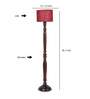 Maroon Jute Wooden floor Lamp