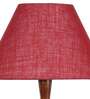 Maroon Jute Conical wooden floor lamp