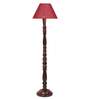 Maroon Jute Conical wooden floor lamp