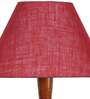 Maroon Jute Conical wooden floor lamp