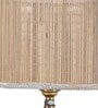 Rhombus Beige Bamboo Shade Night Lamp With Metal Base