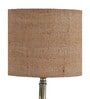 Hazel Beige Jute Shade Night Lamp With Metal Base