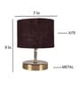 Hudson Brown Jute Shade Night Lamp With Metal Base