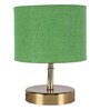 Flamingo Green Jute Shade Night Lamp With Metal Base