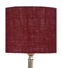 Devansh Metal table lamp with Maroon Jute Shade