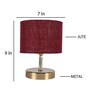 Devansh Metal table lamp with Maroon Jute Shade