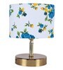 Devansh Metal table lamp with Multicolor  cotton  Shade