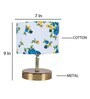Devansh Metal table lamp with Multicolor  cotton  Shade