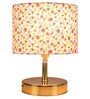 Devansh Metal table lamp with Multicolor  cotton  Shade