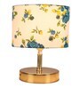 Devansh Metal table lamp with Multicolor  cotton  Shade