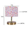 Devansh Metal table lamp with Multicolor  cotton  Shade
