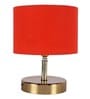 Devansh Metal table lamp with Orange cotton  Shade