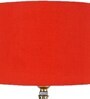 Devansh Metal table lamp with Orange cotton  Shade
