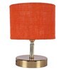 Montage Orange Jute Shade Night Lamp With Metal Base
