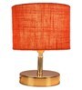 Montage Orange Jute Shade Night Lamp With Metal Base